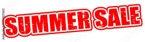 縁取りあり スタンプ風 SUMMER SALE おしゃれ 斜め ベクター レッド