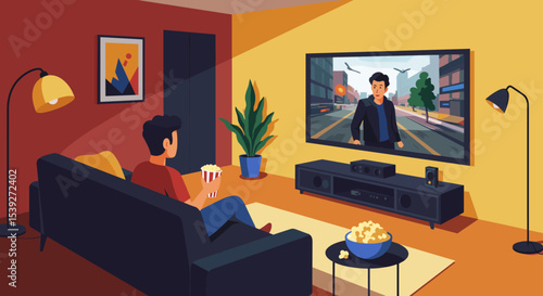 Man Watching Movie .674