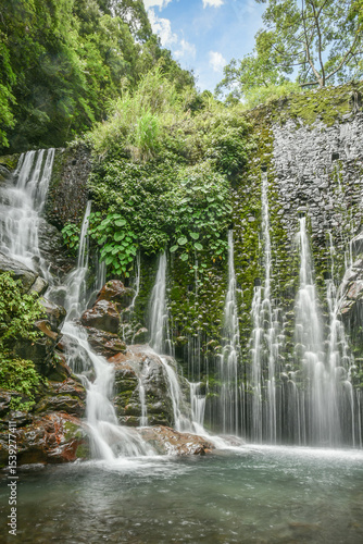 Beautiful Water Curtain From The Mountain Cliff (Shui Lian Dong Waterfall) At Fuxing, Taoyuan, Taiwan