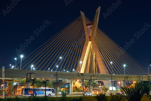 Wallpaper Mural Cable-stayed bridge in São Paulo. Torontodigital.ca
