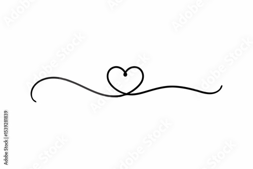 An abstract floral heart vector illustration, a decorative design symbolizing love and technology