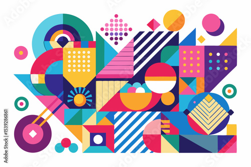 Colorful cartoon-style forest camping scene featuring two tents, a glowing campfire, lush pine trees, and a majestic mountain in the background. Ideal for outdoor adventure themes, 