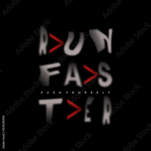 run faster abstract concept