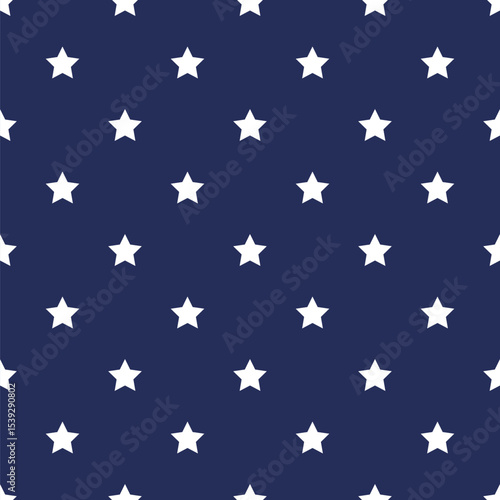 American stars vector seamless pattern