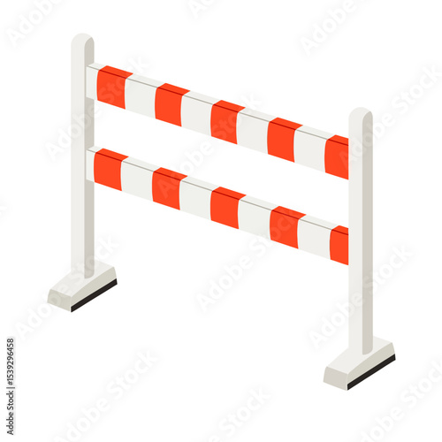 road barrier isolated on white