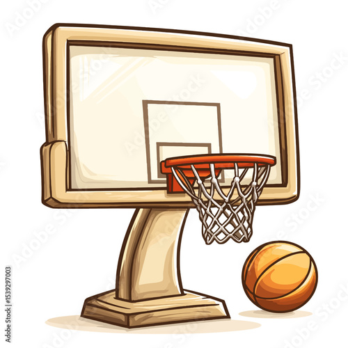 Basketball net isolated on white 