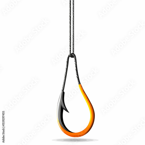 fishing hook on white background