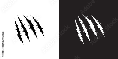 Fierce Claw Marks, Animal Scratches, Beastly Rips, Graphic Design