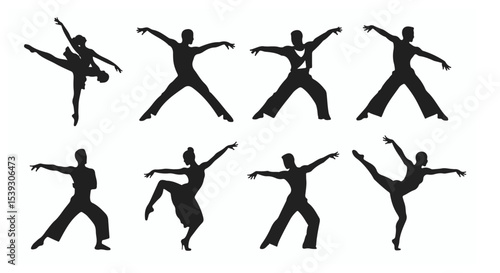 Elegant Dance Silhouettes Collection Perfect for Posters Flyers and Design Projects