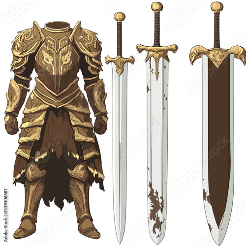 Armor on white background 