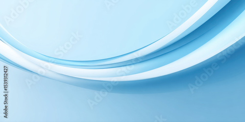 Light gradient skyblue background with smooth arcs creating calm and flowing abstract design in soft blue tones
