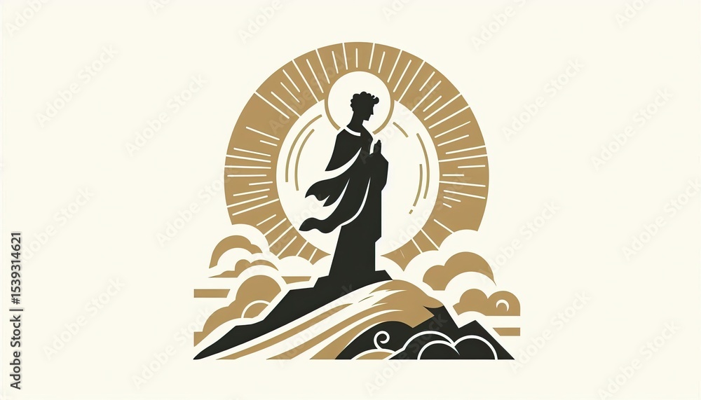 Obraz premium Saint illustration vector graphic design spiritual religious