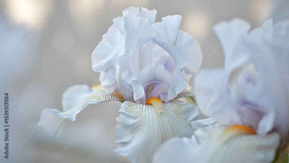Elegant Light Blue Iris Flower Delicate Petals, Soft Hues, and Nature's Beauty Elegant Light Blue Iris Flower Delicate Petals, Soft Hues, and Nature's Beauty