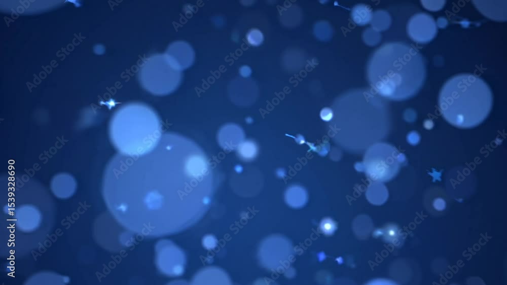 Blue glowing bokeh lights on dark background with soft blur and shine. Light particles in motion. Concept of digital backdrop, celebration and abstract design
Blue glowing bokeh lights on dark background with soft blur and shine. Light particles in motion. Concept of digital backdrop, celebration and abstract design
