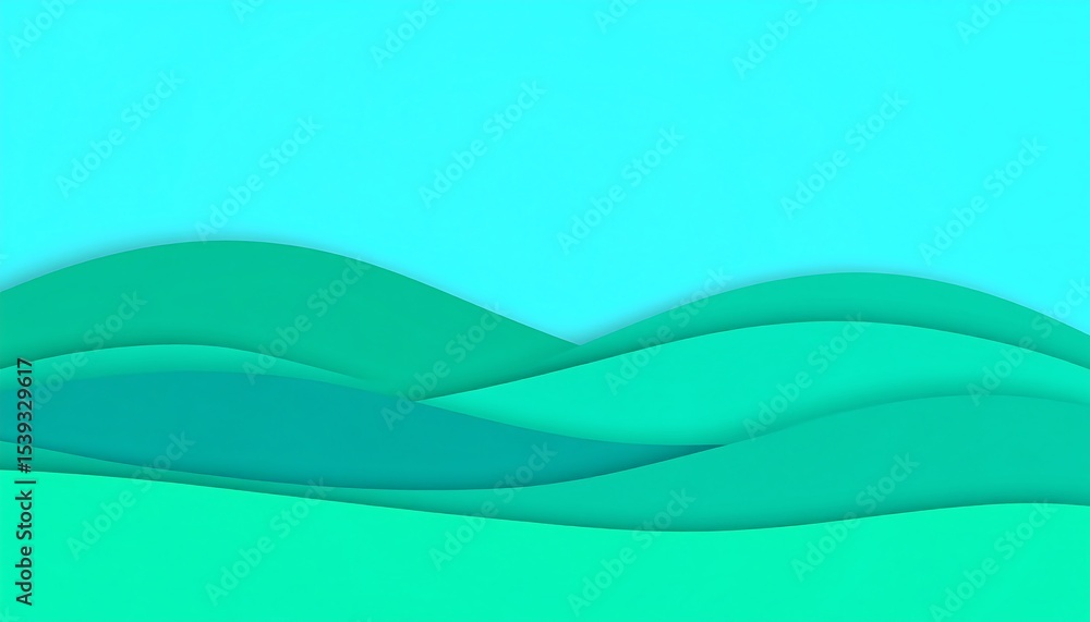 Obraz premium Abstract Green Wave Background.