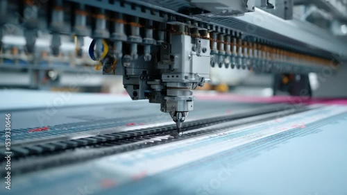 Wallpaper Mural Industrial embroidery machine closeup Torontodigital.ca