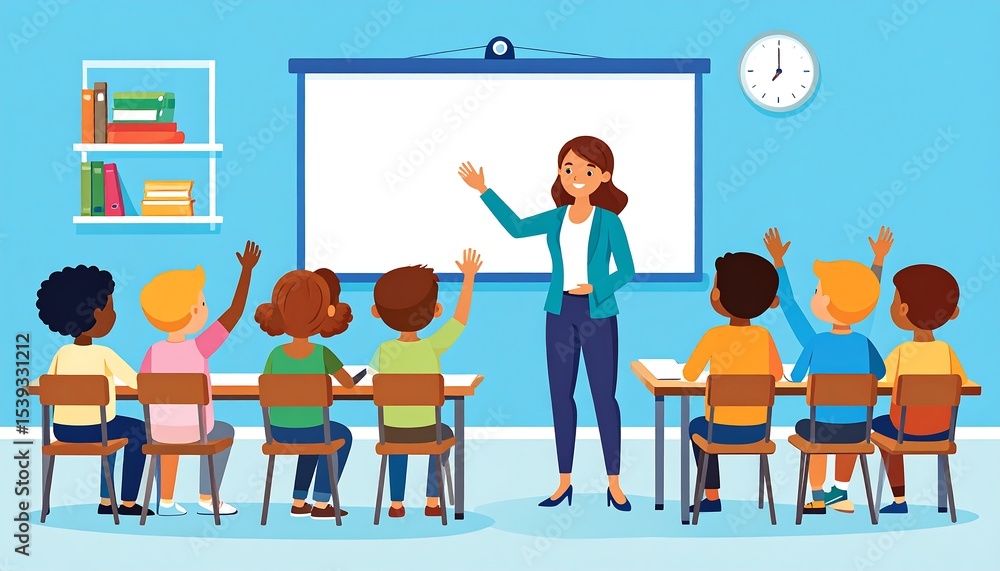 Teacher Leading Classroom Lesson. Teacher Leading Classroom Lesson.