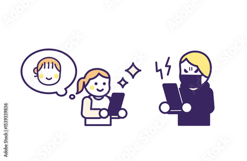 なりすまし・のっとりのイメージ