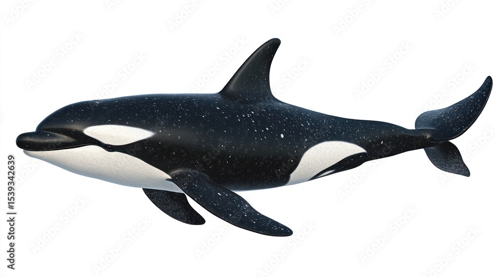 Fototapeta premium Spectacular Orca Whale: A Digital Rendering