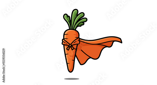 Carrot superhero food veggie character agriculture mascot