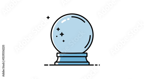 Crystal ball simple future magic icon