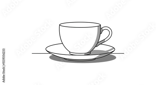 Cup and saucer drink white