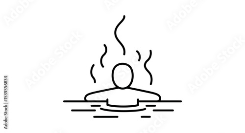Person enjoying relaxing hot tub or sauna