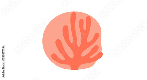 Simple plant coral design concept nature flora