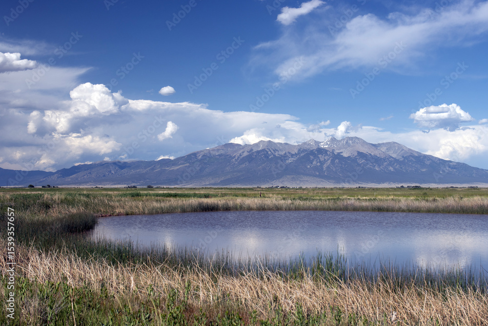 Blanca Peak, the fourth highest of the Rockies, as seen from Alamosa National Wildlife Refuge in southern Colorado Blanca Peak, the fourth highest of the Rockies, as seen from Alamosa National Wildlife Refuge in southern Colorado