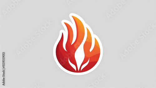 Vector fire flame icon set: hot red and orange burning heat symbol design illustration