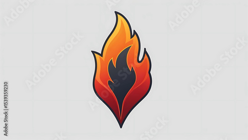 Vector illustration of a hot burning fire flame design symbol