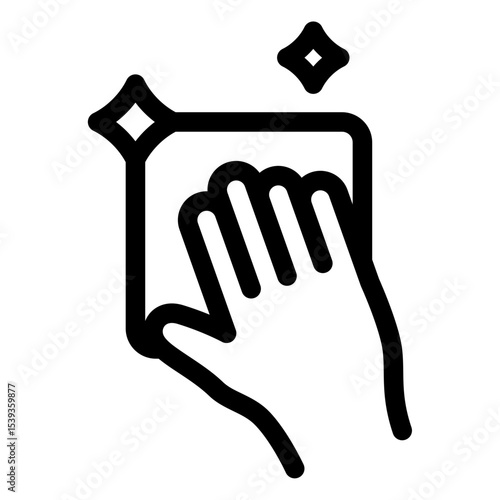 cleaning hand wiping icon vector