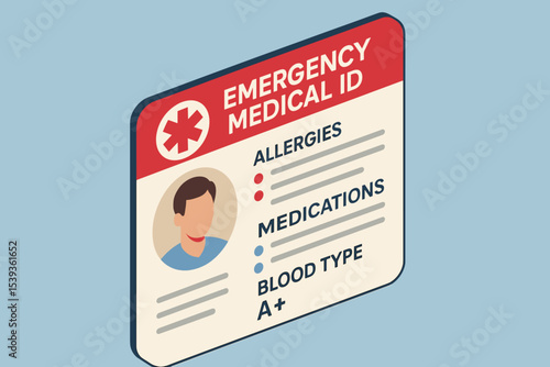 Emergency medical id for quick access to allergies, medications, and blood type