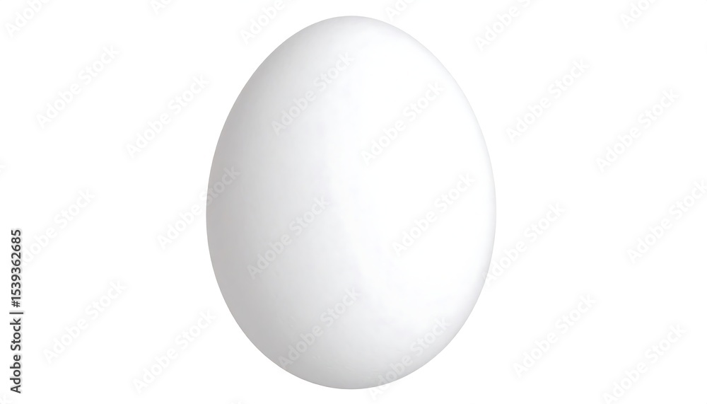Fototapeta premium Single White Egg with Isolated.