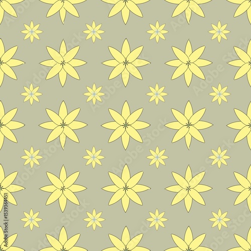 seamless floral pattern yellow flower
