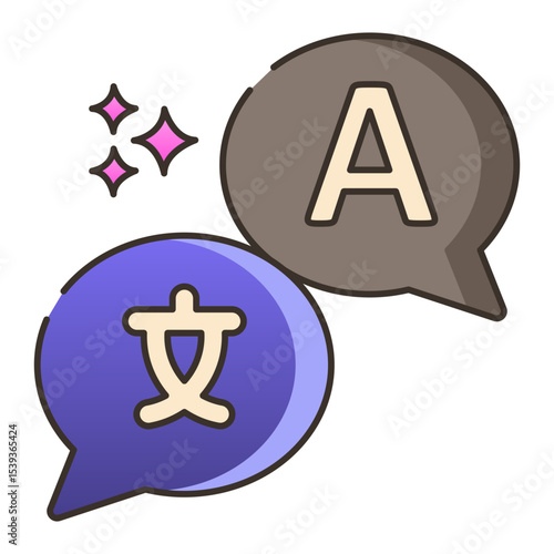 Language translation app icon design