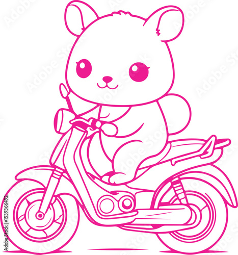 teddy bear on a scooter