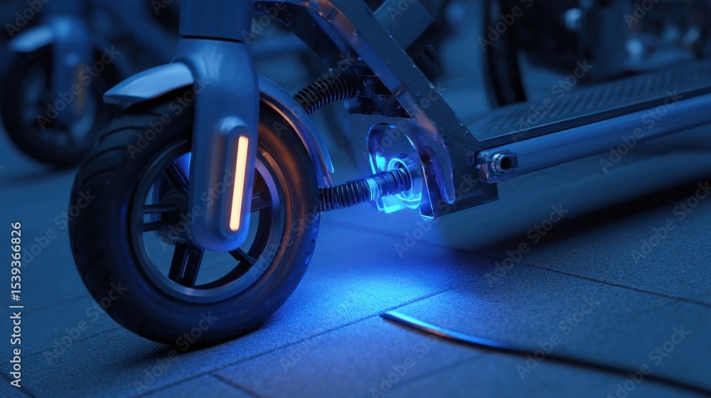 Fototapeta premium Electric scooter night details