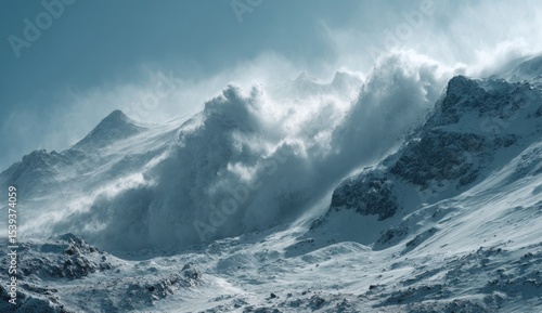 Wallpaper Mural Mountain avalanche scene Torontodigital.ca