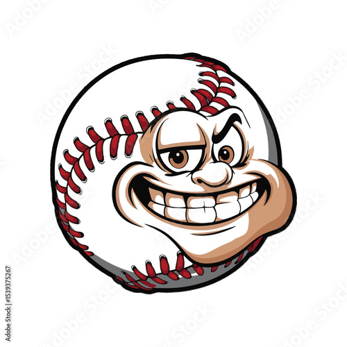Baseball funny face