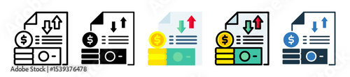 Cash Flowicon multiple sytle vector illustration