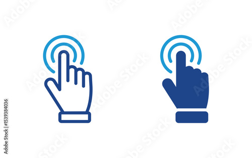 Hand click icon vector	