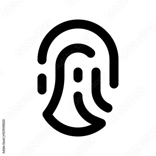 fingerprint glyph icon
