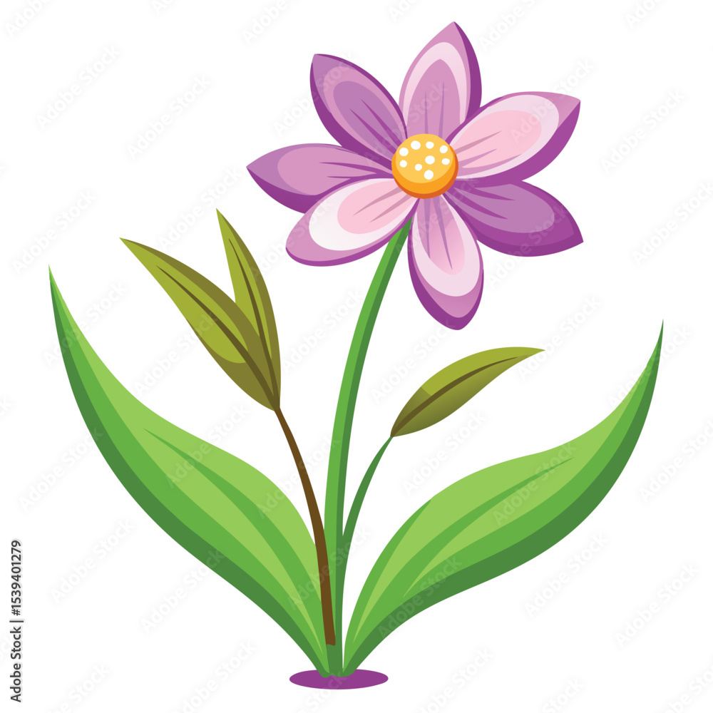 Naklejka premium colorful flowers minimalistic spring florals set