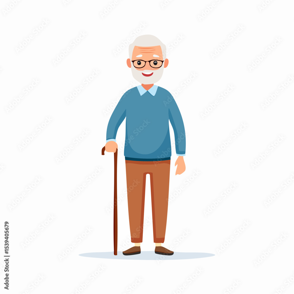 An older adult standing confidently with a walking stick, representing dignity, age inclusion, and support. An older adult standing confidently with a walking stick, representing dignity, age inclusion, and support.