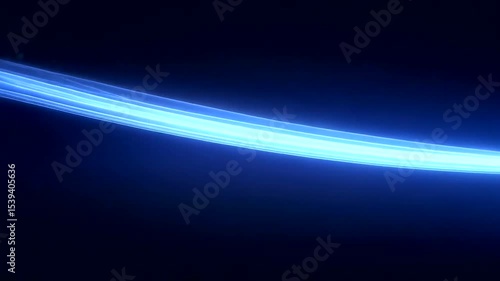 Abstract light trails in dark blue background