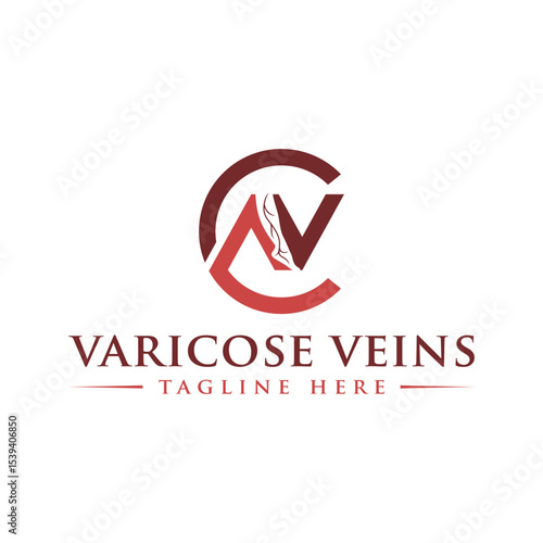 varicose vein treatment circle logo with letter CAV