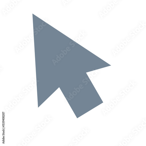 Free Download Illustration of a gray arrow cursor pointing upwards on a plain white background in a simple design - GFXLoad