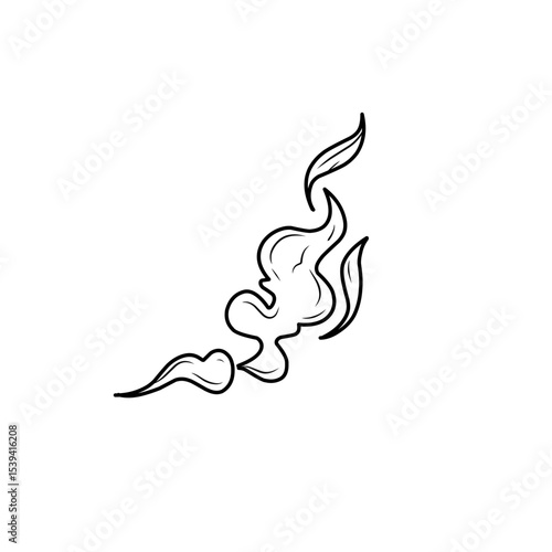 hand drawn comic explosion smoke cloud icon