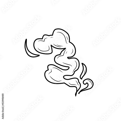 hand drawn comic explosion smoke cloud icon